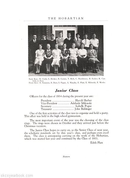 SKCS Yearbook 1933•16 South Kortright Central School Almedian