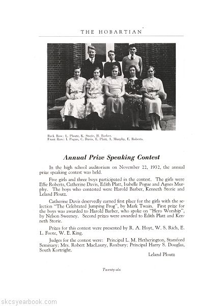 SKCS Yearbook 1933•26 South Kortright Central School Almedian