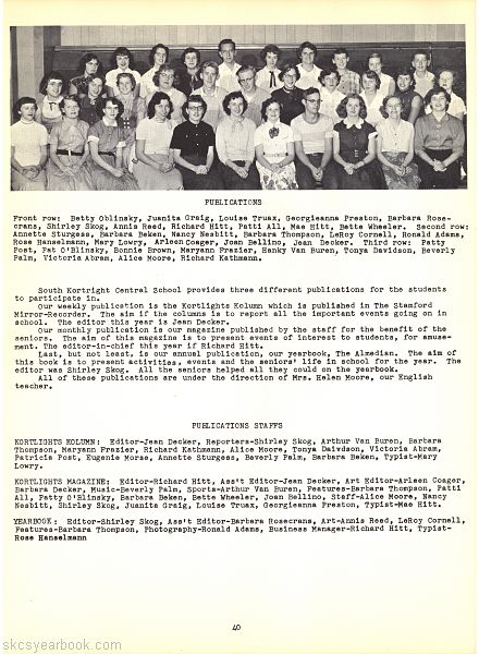 SKCS Yearbook 1955•40 South Kortright Central School Almedian