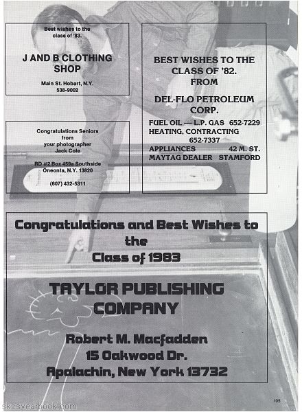 SKCS Yearbook 1983•104 South Kortright Central School Almedian